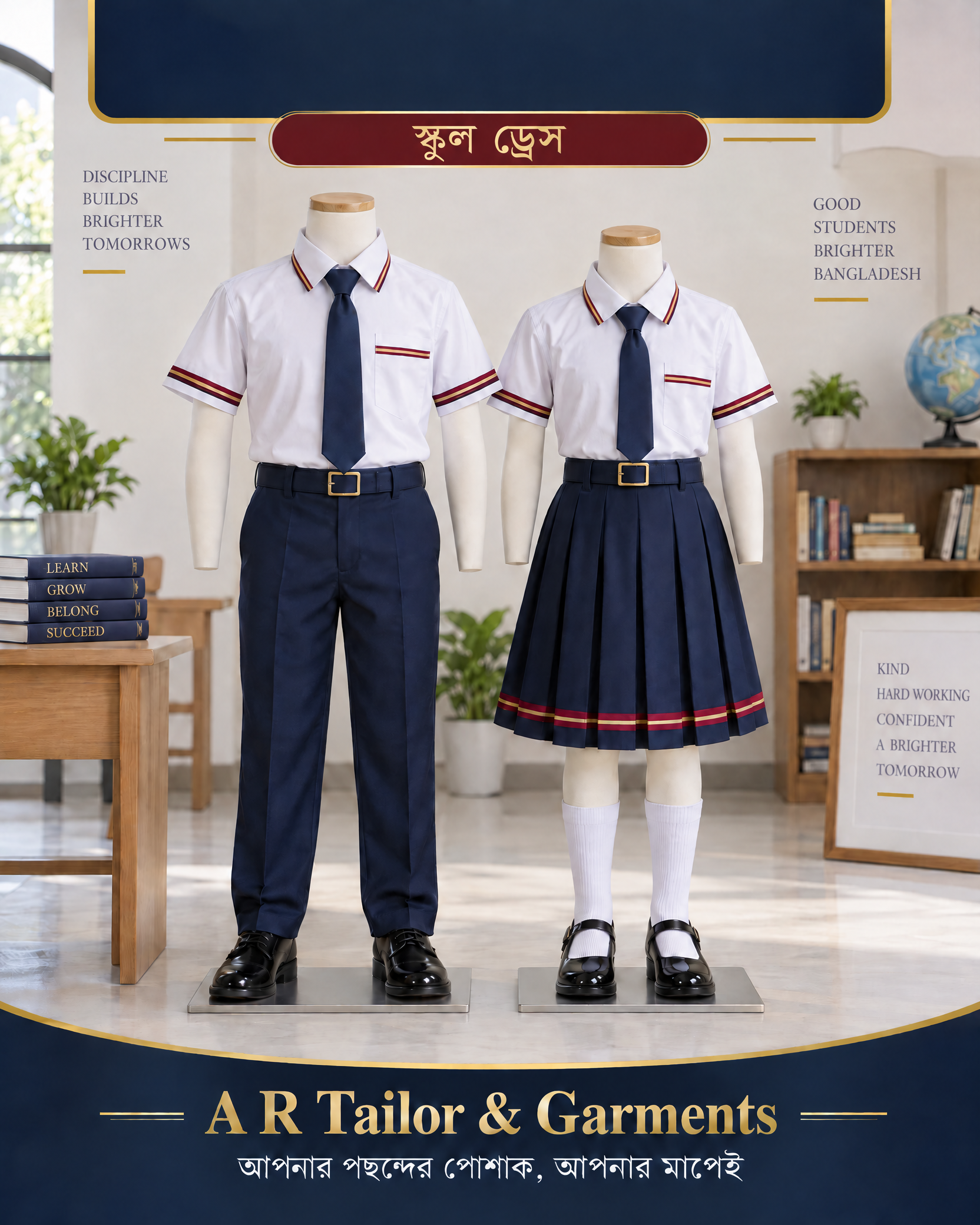 A R Tailor & Garments স্কুল ড্রেস ডিজাইন
